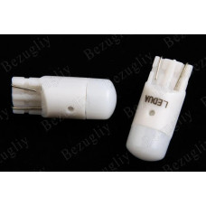 Лампа діодна 12В безцок. T10 1-SMD 3030 скло матова LED (2 шт.)