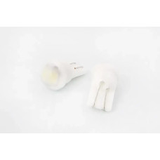 Лампа диодна 12В безцок. T10 3-SMD 4014 скло порцеляни LED (2 шт.)