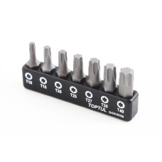 Набір насадок 7 ед. Toptul Torx T10/T15/T20/T25/T27/T30/T40