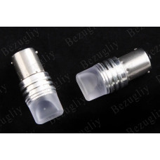 Лампа диодна 12В T25 6-SMD 2835 скло з радіатором LED (2 шт).