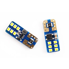 Лампа діодна 12В безцок. T10 12-SMD 2016 CAN Cyclone 300лм (2 шт.)