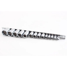 Набір голівок 1/2, 1/4, 3/8 Torx 14 ед. Toptul E4-E24 на планці