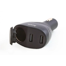 Розділювач з вольтометром 1-1 + 2USB 3.1A Hoco чорний
