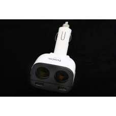 Hoco білий/черний розвідник з вольтометром 1-2 + 2USB 3.1A