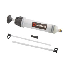 Шприц для технічних рідкостей Intertool 200мл + 2 насадки