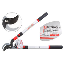 Сучкорез садовий з алюм. телескоп. ручками 650-980 мм Intertool (Д гума до 35 мм)