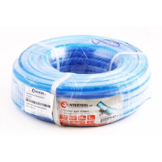 Шланг для води 1/2 3-х шарний 20м армований синій Intertool